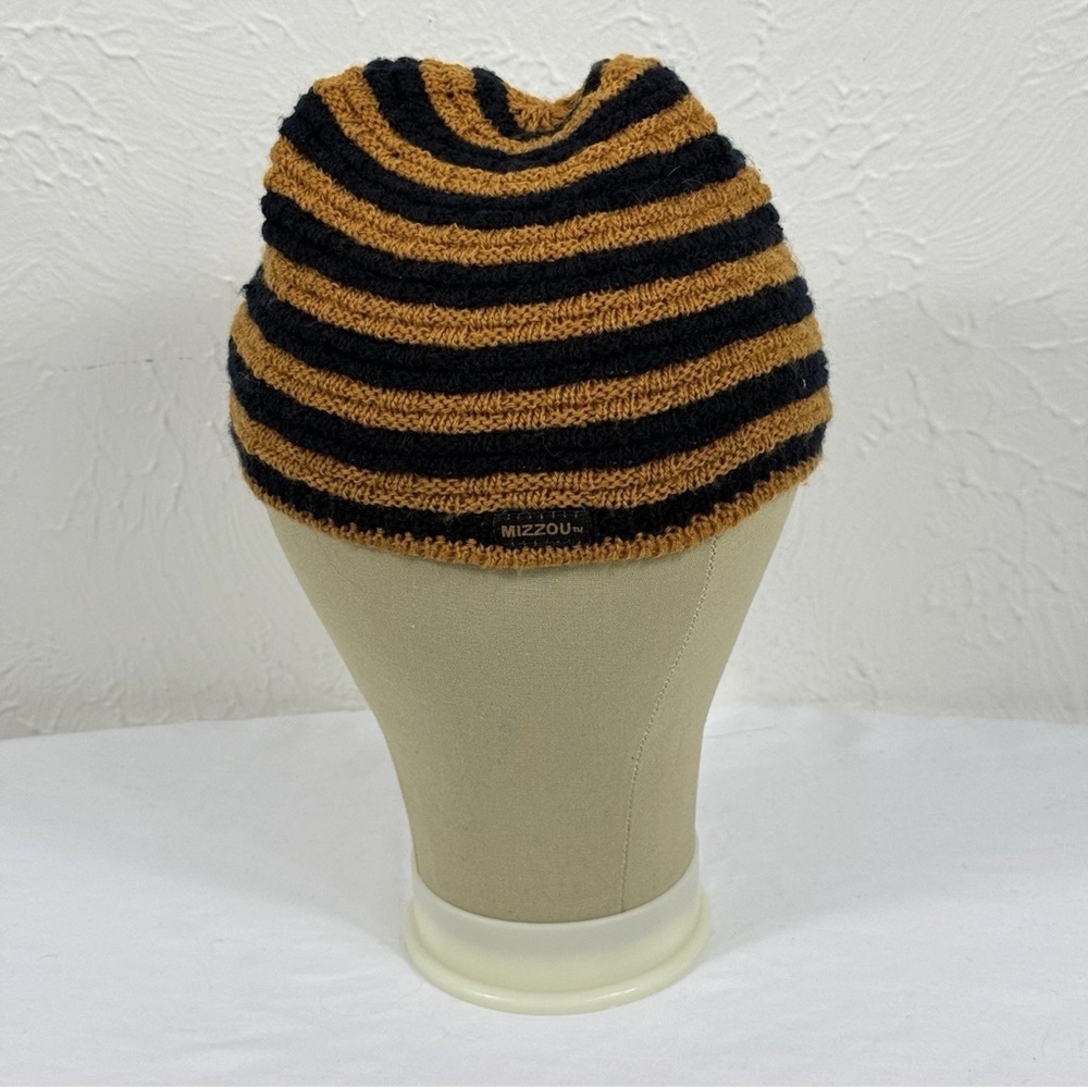 Mizzou Striped Black and Gold Beanie